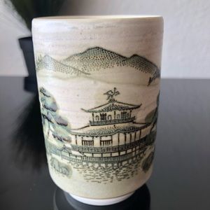 Japanese Golden Temple Tea Cup